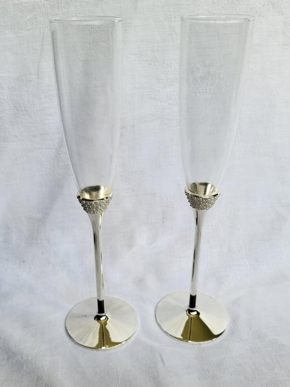 Silver Plated Champagne Flute Set by Things Remembered